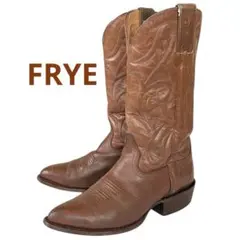【定番】◾️FRYE フライ◾️ウエスタンブーツ◾️刺繍◾️レザー◾️ブラウンのサムネイル