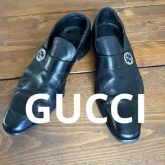 GUCCI インターロッキングG ローファー 40 1/2E 25.5cm 黒のサムネイル
