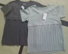 プリーツデザイン Tシャツ 2枚セットのサムネイル