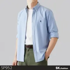 美品 Ralph Lauren トップス 長袖シャツ 長袖 無地 ボタンダウン