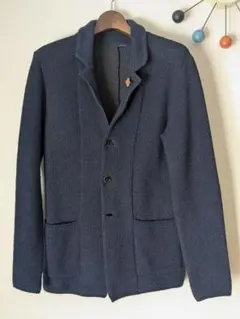 LARDINI ネイビー 3つボタンニットジャケットのサムネイル