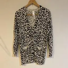 ヒョウ柄カーディガンとヒョウ柄トートバッグセット