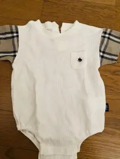 POLObaby チェック ロンパース