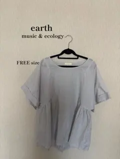 earth music&ecology ストライプ 半袖ブラウスのサムネイル