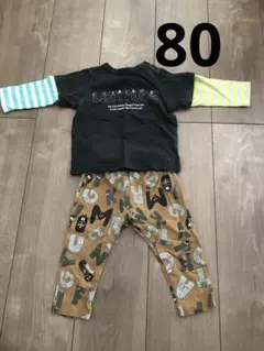 ベビー　長袖　長ズボン　セット　バーバパパ　80