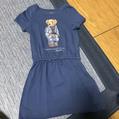 Ralph Lauren クマイラスト 半袖ワンピース 100cm