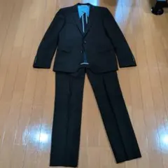 160cm　 スーツ　ネイビー　薄いストライプ入り