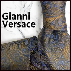 【訳あり】Gianni Versace ジャンニヴェルサーチ　ネクタイ ブルー系