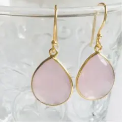 ピンクカルセドニー☆ピアス