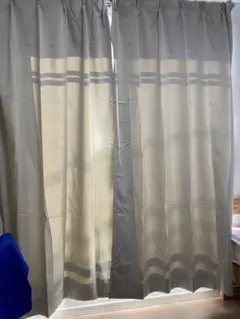 1級遮光カーテン100×178cm2枚グレイッシュアイボリー