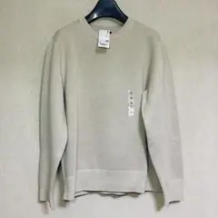 新品　UNIQLO ユニクロ　ウォッシャブルミラノ　リブクルーネックセーター