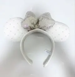 ミニー ホワイトキルティングカチューシャ