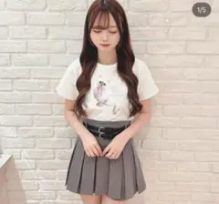 evelyn 白猫ちゃんTシャツ ホワイト