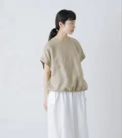 L.GRAY新品タグ付き リネンフリルスリーブプルオーバー アーバン