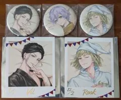 ツイステ くつろぎマイルーム 缶バッジ フォト風カード ヴィル ルーク エペル