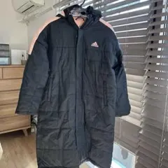 adidasフード付きベンチコート160 サイズ　スポーツ