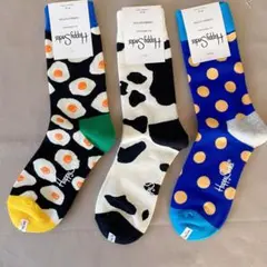 【訳あり】HAPPY SOCKS ハッピーソックス 3点　セット