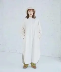 きりまる onetome ワントゥミー アイボリー ワンピース 背中リボン付き