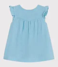 【新品未使用】PETIT BATEAU ライトブルー ワンピース12m 74cm