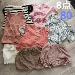 女の子♡半袖 夏服 ベビー服セット 8点 フリル ハーフパンツ