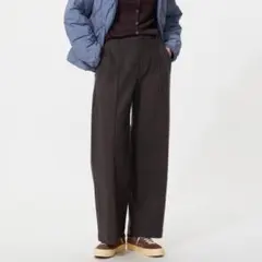 ユニクロ ブラッシュドジャージーワイドパンツ