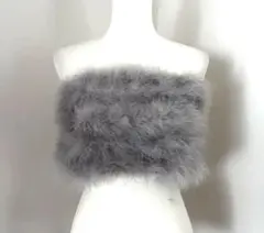 グレー フェイクファー ベアトップ Ｌ