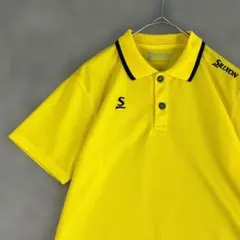 SRIXON スリクソン メンズ 半袖ポロシャツ ゴルフウェア シンプル 黄