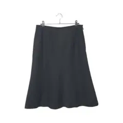 フレアスカート セミフレア シンプルデザイン 黒 Mサイズ ひざ丈