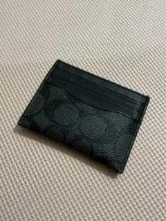 コーチ　ブラックレザー カードケース