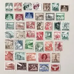 ヴィンテージ！フランス使用済切手1950年代物33種セレクション①