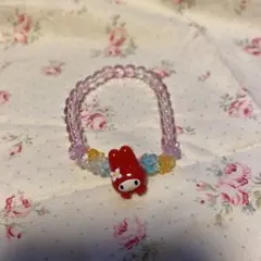 サンリオ　ハーモニーランド　ハローキティ　レトロ　ビーズブレスレット　希少 サンリオ ハーモニーランド ハローキティ レトロ ビーズ