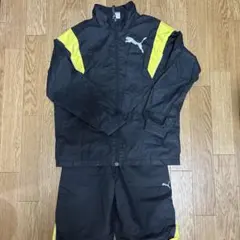 PUMA ジャージ上下セット 140、130ブラック/イエロー
