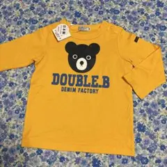 新品DOUBLE.B クマ顔プリント 長袖Tシャツ 90センチ