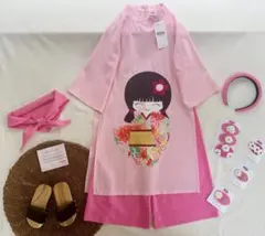 No.BB2523ハンドメイド女の子リネンベトナムアオザイセット➖可愛いキルト