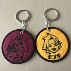 僕のヒーローアカデミア ワッペンキーホルダー 切島鋭児郎﻿ 上鳴電気　２点セット