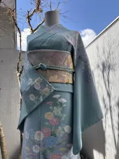 京友禅 日本工芸会 坂井修 落款入 訪問着 手描き 一つ紋 正絹 A157 