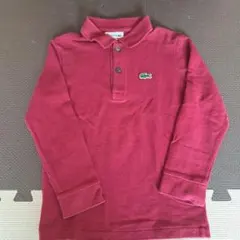 LACOSTE 長袖ポロシャツ 104cm バーガンディ