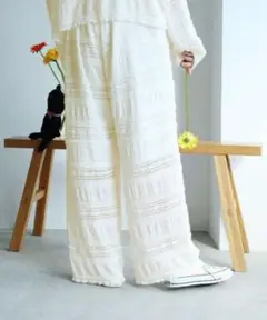 l'atelier du savon ふりふりラッセルレースパンツ