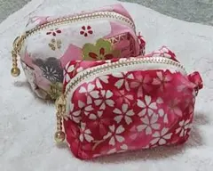 ハンドメイド 和柄 ミニコインケース 2個セット