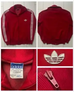70s 80s adidas アディダス 西ドイツ製 ziplon ジャージ 赤