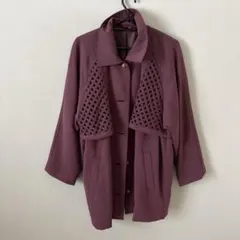 PART JOY パープル　メッシュ　コート　ジャケット