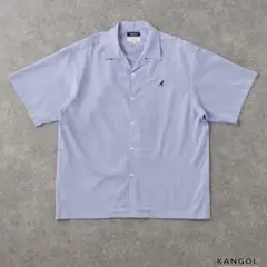 KANGOL ワンポイント オープンカラー半袖シャツ UVカット イージーケア