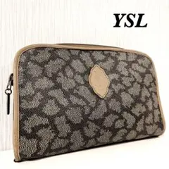 イヴ・サンローラン　クラッチバッグ　セカンドバッグ　PVC レザー　YSLロゴ