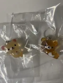 リラックマ クリアマスコットチャーム めじるしアクセサリー　【2個セット】
