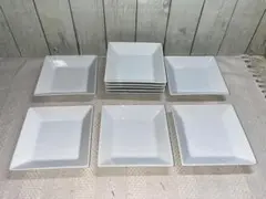 小皿　正方形　ホワイト　10枚セットのサムネイル