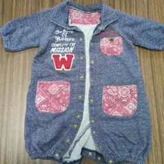 ロンパース・カバーオール 50-70cm ネイビー