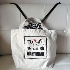 アニエスベー×マリークワント 限定コラボキャンバス　巾着　刺繍　トートバッグ