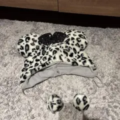 ヒョウ柄ミッキーハット