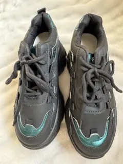 レディース 厚底プラットフォームスニーカー インナーヒール 5cm 春秋