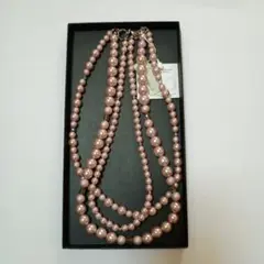 パール調 3WAY ネックレス